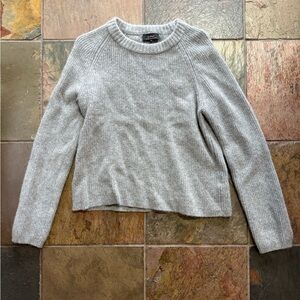 Quince Heather Gray Women's Crew Neck Sweater